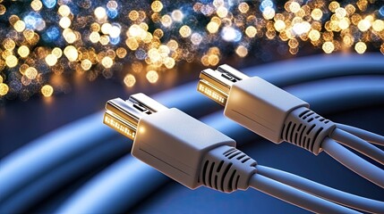 An illustration displays digital connections layered over a cityscape backdrop, emphasizing smart network technology under an evening sky