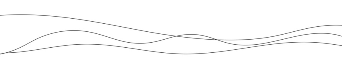 Thin curved wavy lines