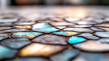 Naklejka premium A close up of a stone floor with a blurry background