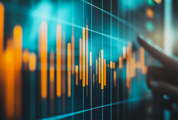 Business person evaluates metrics for charts and graphs with statistics to innovative analyze business potential and forecast future development of companies growth., setting goals for expansion.