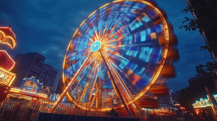 A Ferris Wheel Under the Night Sky