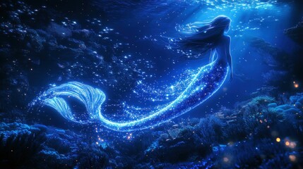 Mystical Mermaid Under the Sea