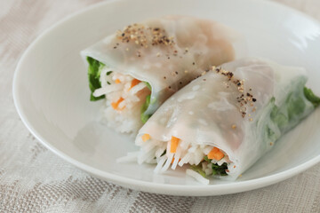 生ハムの生春巻き