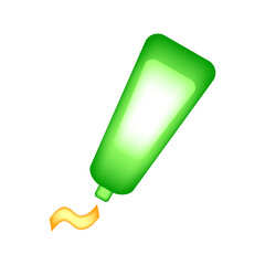 Cream tube icon on white background. Vector illustration.