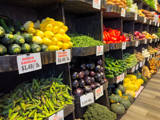 Groceries in a market