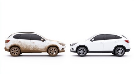 Dirty and Clean Car: Before-and-After Photos