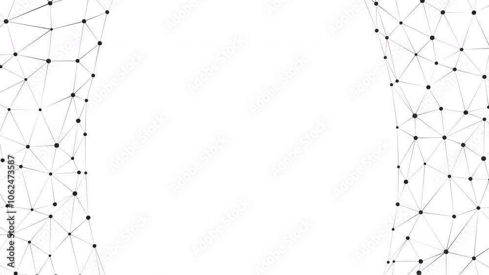 Poster Plexus loop animation background. Information technology or science background. Connected dots. 4k video