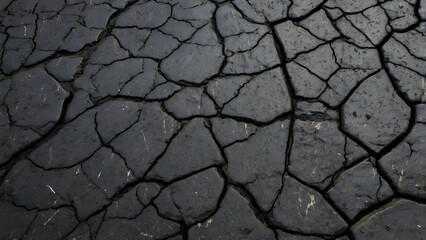 Fototapeta premium Urban Asphalt Texture with Cracks and Oil Stains for Realistic Backdrops