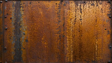 Vintage Rusted Metal Texture with Industrial Patina in Oranges & Browns