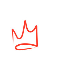 Red King Crown Doodle 