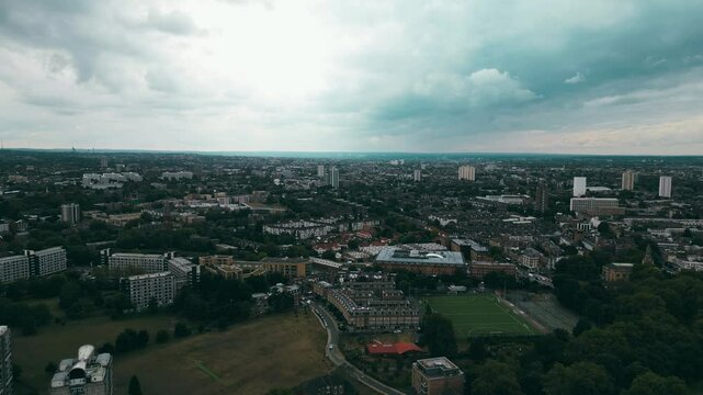 Kennington Park footage aerial shot London UK