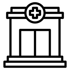 medicine medical icon hospital building sign