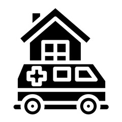 ambulance car icon vector