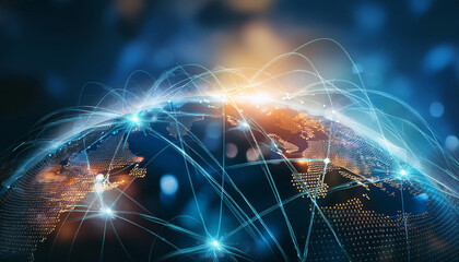 Close-Up of International Relations and Global Connectivity