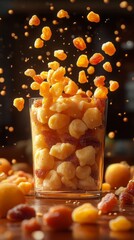 An abundance of dried fruits.