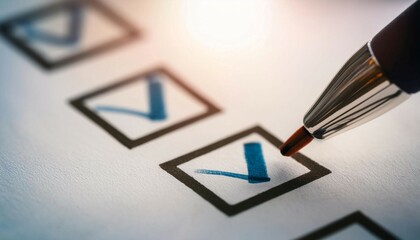 Checklist with items being marked off, symbolizing organization, tasks, and productivity.