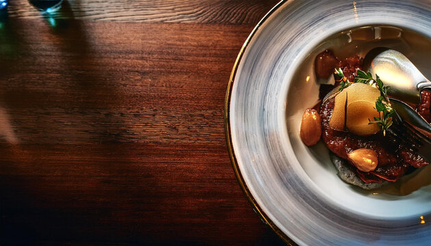 Close-Up of a Stylish Menu Design and Culinary Choices