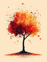 Thanksgiving poster with a minimalist abstract design showcasing the historical roots of the holiday