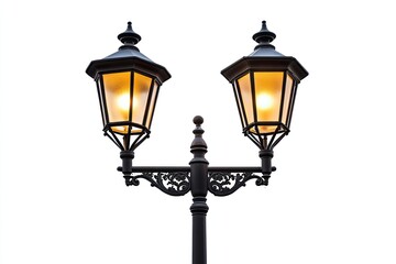 Street lamp isolated on white background