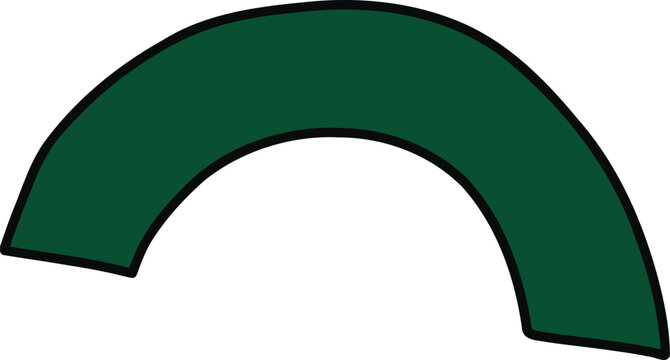 recommend clip art: Abstract Semi Circle Shape Design Element