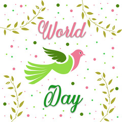 World Bird Day illustration .