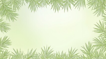 Light bamboo palm leaves creating a fresh tropical vibe