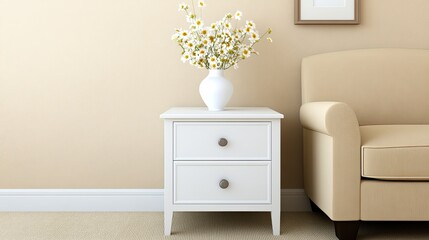 The elegant chaise lounge enhances a contemporary space featuring a neutral palette, stylish decor, and a captivating large canvas