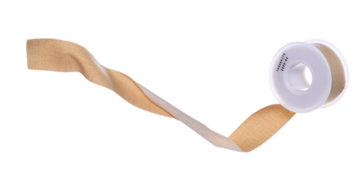  Adhesive bandage roll flying isolated on white background