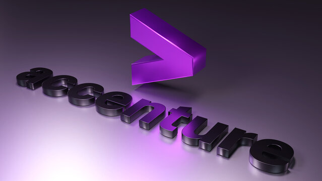 Accenture logo with shiny elements