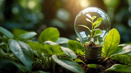 light bulb in the grass