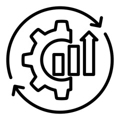 Process Optimization Outline Icon