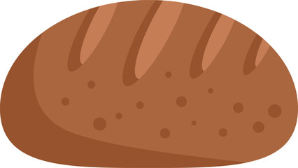Simple vector illustration of a loaf of bread, perfect for food related projects