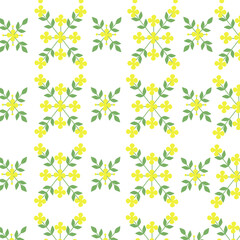 seamless pattern with yellow flowers , tiny flowe