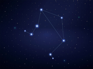 Libra constellation in night sky © ad_hominem