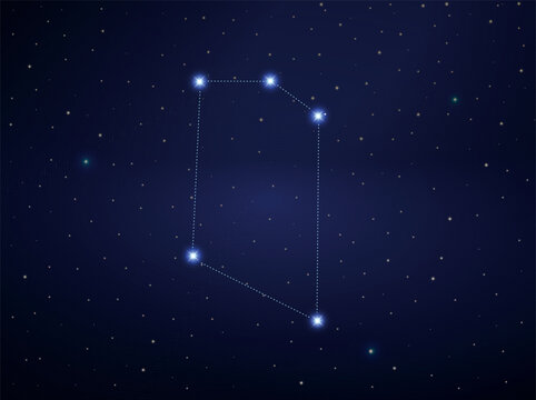 Microscopium constellation in night sky