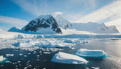 Frozen majesty: antarctic glacier landscape