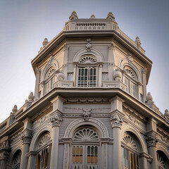 Fototapeta premium Close-Up of Intricate Architectural Structure