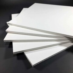 Stacked white foam boards for crafts and presentations - ideal for DIY projects, school supplies, art displays, office materials, and visual aids