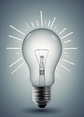 Bright idea and creative thinking. Bulb and efficiency concept.