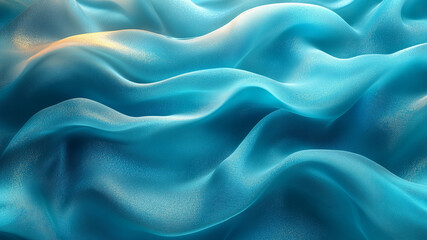 Obraz premium 3D Rendered Line in Fluid Turquoise and Teal Color Gradient Design