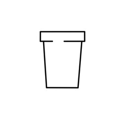 vector coffee cup with lines