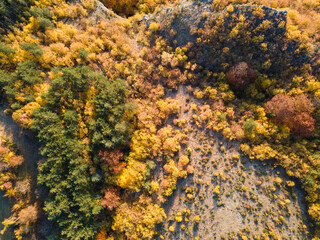 Autumn view of Rhodope mountain near village of Borovo, Bulgaria