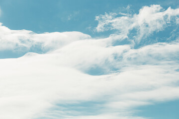 Wispy Clouds in Sky Nature Blue and white Background