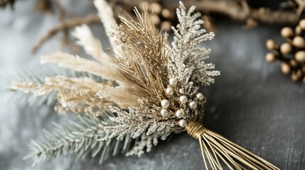 Winter dried floral arrangement