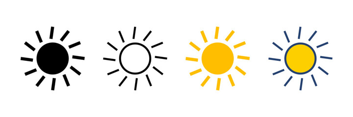 Sun icon vector. Brightness Icon vector