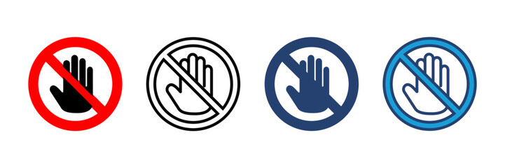 Obraz premium Stop icon vector. stop road sign. hand stop icon vector