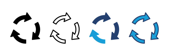 Recycle icon vector. Recycling vector icon.