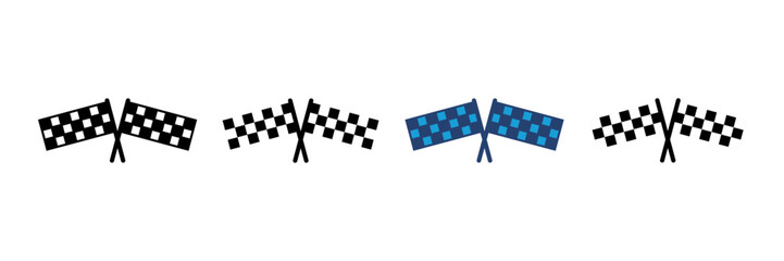 Racing flag icon vector. race flag icon.Checkered racing flag icon