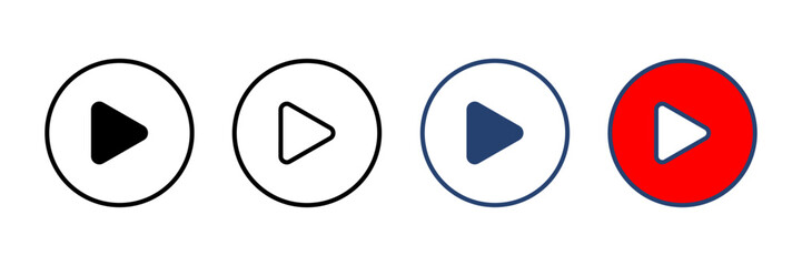 Play Icon vector. Play button vector icon