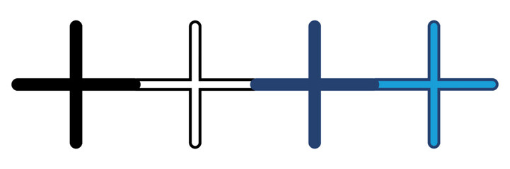 Obraz premium Plus Icon vector. Add plus icon